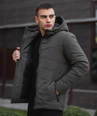 Зимняя мужская Куртка Pobedov "Dzen" до -18°C с капюшоном на силиконе хаки размер L - изображение 4