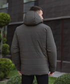 Зимняя мужская Куртка Pobedov "Dzen" до -18°C с капюшоном на силиконе хаки размер L - изображение 5