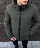 Зимняя мужская Куртка Pobedov "Dzen" до -18°C с капюшоном на силиконе хаки размер L - изображение 7