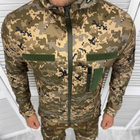 Мужская зимняя Куртка с капюшоном Softshell на флисе пиксель размер XXL - изображение 1