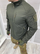 Чоловіча зимова Куртка Soft Shell у кольорі олива розмір XL - зображення 1