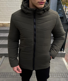 Зимняя мужская Куртка Pobedov "Dzen" до -18°C с капюшоном на силиконе хаки размер XL - изображение 6