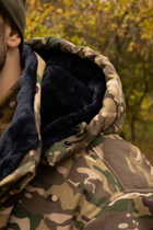 Мужской зимний Бушлат-бомбер Рип-стоп на флисе / Утепленная куртка мультикам размер 4XL - изображение 8