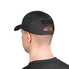Практична Кепка CamoTec CM із липучкою під шеврон / Спортивна Бейсболка ріп-стоп чорна розмір універсальний - зображення 3