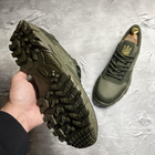 Легкі Чоловічі Кросівки з Сітчастою підкладкою / Нубукове взуття з патріотичним дизайном хакі розмір 43 - зображення 4