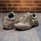 Чоловічі нубукові Кросівки з Дихаючою сіткою / Легке взуття з патріотичним дизайном койот розмір 43 - зображення 6