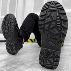 Шкіряні чоловічі Кросівки на міцній протекторній підошві чорні розмір 46 - зображення 4
