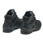 Легкі шкіряні Кросівки з сітчастими вставками чорні розмір 45 - зображення 2