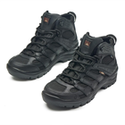 Легкі шкіряні Кросівки з сітчастими вставками чорні розмір 45 - зображення 4