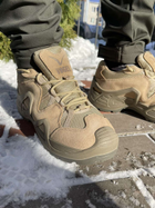 Замшевые мужские Кроссовки VOGEL с мембраной / Демисезонная обувь в песочном цвете размер 45 - изображение 4