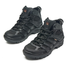 Легкі шкіряні Кросівки з сітчастими вставками чорні розмір 46 - зображення 4