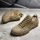 Легкі Чоловічі Кросівки з Сітчастою підкладкою / Нубукове взуття з патріотичним дизайном койот розмір 42 - зображення 5
