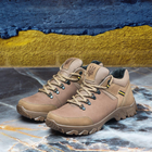 Кожаные мужские Кроссовки с дышащей сеткой внутри / Демисезонная обувь с Трезубцем койот размер 41 - изображение 8