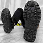 Шкіряні чоловічі Кросівки на міцній протекторній підошві чорні розмір 44 - зображення 4