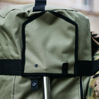 Тактична сумка-баул 100л армійська Оксфорд олива з кріпленням для каремату та саперної лопати. - зображення 6