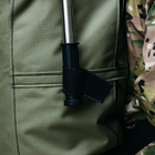 Тактична сумка-баул 100л армійська Оксфорд олива з кріпленням для каремату та саперної лопати. - зображення 7