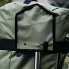 Тактична сумка-баул 120л армійська Оксфорд олива з кріпленням для каремату та саперної лопати. - зображення 5