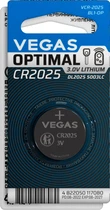 Литиевые батарейки Vegas Optimal CR2025 1 шт (VCR-2025BL1-OP)