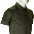 Футболка поло тактична 54 розмір 2XL чоловіча військова армійська футболка ПОЛО POLO олива хакі для ЗСУ - зображення 3