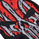 Нашивка на липучці Череп Punisher із Тризубом (Червоно-Сірий) - зображення 3