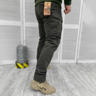 Чоловічі щільні Штани Leon із накладними кишенями / Еластичні бавовняні Брюки хакі розмір 2XL - зображення 3
