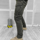 Чоловічі щільні Штани Leon із накладними кишенями / Еластичні бавовняні Брюки хакі розмір 2XL - зображення 4
