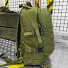 Водонепроницаемый Рюкзак UNION с мягкой уплотненной спинкой и системой Molle / Прочный рюкзак Oxford олива - изображение 4