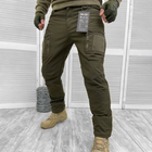 Зимние мужские Брюки Mil-Tec Softshell Assault на флисе / Теплые водонепроницаемые Брюки олива размер S