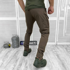 Чоловічі міцні Штани із накладними кишенями та манжетами / Щільні еластичні Брюки Capture олива розмір L - зображення 3