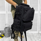 Походный Рюкзак 45л с системой Molle / Прочный водонепроницаемый Ранец черный 55х35х22 см - изображение 3