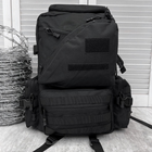 Походный Рюкзак 45л с системой Molle / Прочный водонепроницаемый Ранец черный 55х35х22 см - изображение 4