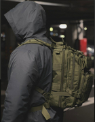 Прочный компактный Рюкзак с системой Molle и дополнительными карманами 30л / Водонепроницаемый Ранец хаки - изображение 4