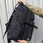 Водонепроникний Рюкзак із системою Molle / Міцний Ранець Oxford чорний 50х45х35 см - зображення 6