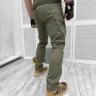 Чоловічі щільні Штани з накладними кишенями / Еластичні бавовняні Брюки олива розмір 2XL - зображення 3