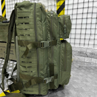 Водонепроникний Рюкзак Asdag 35л із системою Molle / Міцний Ранець олива - зображення 5