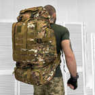 Водонепроницаемый рюкзак 80л с системой Molle / Прочный рюкзак Cordura 1000D мультикам - изображение 7