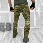 Мужские крепкие Брюки с накладными карманами и манжетами / Плотные Брюки рип-стоп мультикам размер 2XL - изображение 2
