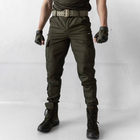 Мужские Брюки Рип-стоп с карманами под наколенники / Брюки со средней посадкой хаки размер 2XL - изображение 1