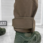 Чоловічі міцні Штани із накладними кишенями та манжетами / Щільні еластичні Брюки Capture олива розмір 2XL - зображення 5