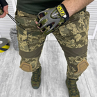 Крепкие мужские Штаны с наколенниками / Плотные Брюки рип-стоп пиксель размер XL - изображение 4