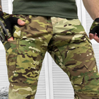 Чоловічі міцні Штани із накладними кишенями та манжетами / Щільні Брюки ріп-стоп мультикам розмір XL - зображення 3