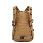 Мужской универсальный тактический рюкзак на две лямки 35 л цвет койот - изображение 6