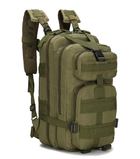 Мужской универсальный тактический рюкзак на две лямки 25 л цвет оливковый - изображение 1