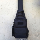 Нагрудна однолямкова міська сумка через плече 6 л чорний - зображення 7