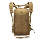 Вместительный военный походный рюкзак на две лямки 25 л цвет койот - изображение 3