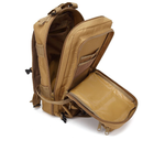Вместительный военный походный рюкзак на две лямки 25 л цвет койот - изображение 4