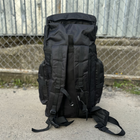 Армійський похідний рюкзак на плечі 70 л чорний - зображення 4