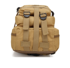Вместительный военный походный рюкзак на две лямки 25 л цвет койот - изображение 6