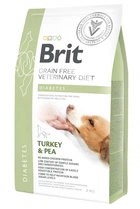 Сухой корм для взрослых собак Brit VetDiets при сахарном диабете с идейкой и горохом