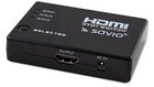 HDMI свитч Savio CL-28 3x1 портів, з пультом дистанційного керування Black (SAVKABELCL-28) - зображення 2